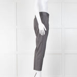 L'Agence Grey Straight Cropped Trousers