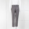 L'Agence Grey Straight Cropped Trousers