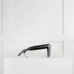 Saint Laurent Black Acetate D Frame Sunglasses