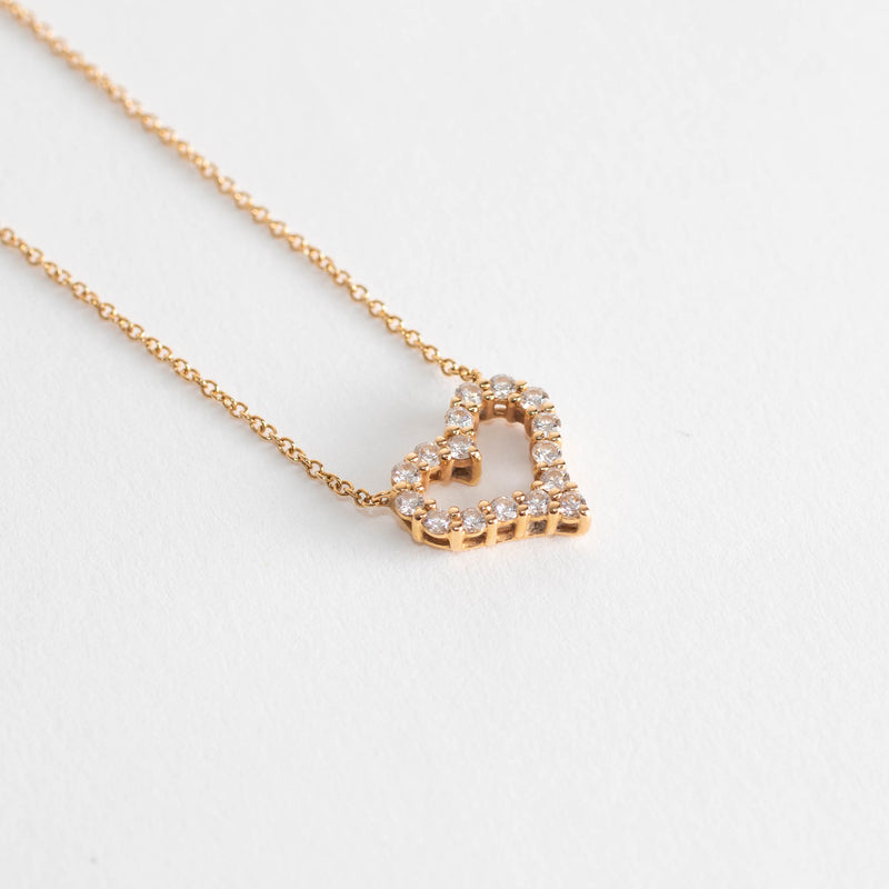 Tiffany and Co Diamond Heart Pendant