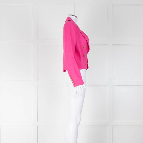 House of Harlow 1960 Pink Cropped Linen Jacket