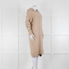 Joseph Beige Wool Polo V Neck Long Sleeve Dress