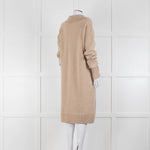 Joseph Beige Wool Polo V Neck Long Sleeve Dress