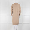 Joseph Beige Wool Polo V Neck Long Sleeve Dress