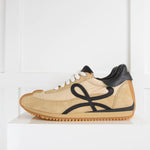 Loewe Flow Runner Beige Suede and Black Trainers