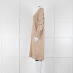 Joseph Beige Wool Polo V Neck Long Sleeve Dress