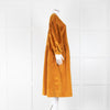 The Meaning Well Mustard Velvet Puff Sleeve Margot Dress