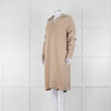 Joseph Beige Wool Polo V Neck Long Sleeve Dress