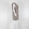 Jane & Tash Grey Fox Fur Long Gilet