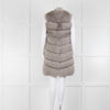 Jane & Tash Grey Fox Fur Long Gilet