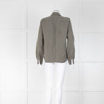 Frame Khaki Green Lyocell Front Pocket Shirt