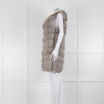 Jane & Tash Grey Fox Fur Long Gilet