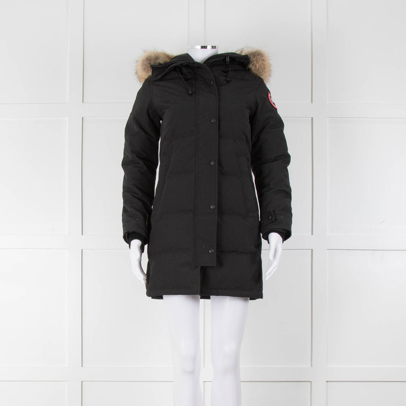 Canada Goose Black Fur Trim Puffer Jacket