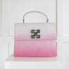 Off White Pink Sprayed Suede Jitney 2.8 Handbag