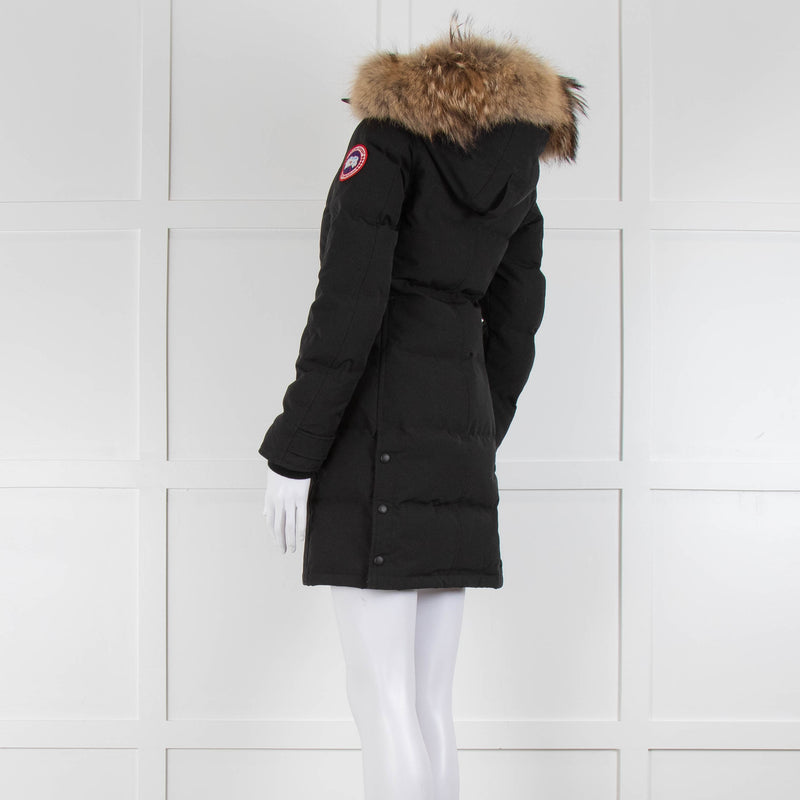 Canada Goose Black Fur Trim Puffer Jacket