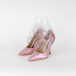 Midnight 00 Pink Transparent Tulle Effect Pumps