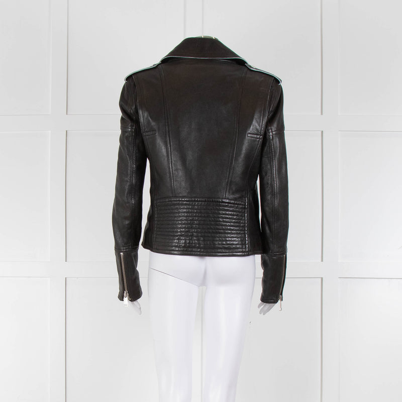 Victoria Victoria Beckham Black Leather Biker Jacket