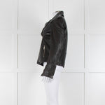 Victoria Victoria Beckham Black Leather Biker Jacket