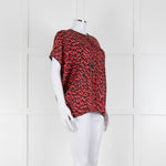 Louis Vuitton Red Black Stephen Sprouse Print Sleeveless SilkTop