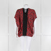 Louis Vuitton Red Black Stephen Sprouse Print Sleeveless SilkTop