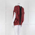 Louis Vuitton Red Black Stephen Sprouse Print Sleeveless SilkTop