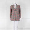 Gucci Cream Black Red Check Blazer Jacket