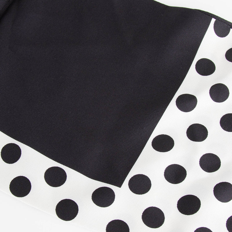 Valentino 100% Silk Black And White Polka Dot Square Scarf