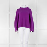 Dorothee Schumacher Purple Cashmere Ribbed Sweater