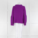 Dorothee Schumacher Purple Cashmere Ribbed Sweater