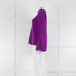 Dorothee Schumacher Purple Cashmere Ribbed Sweater