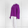 Dorothee Schumacher Purple Cashmere Ribbed Sweater