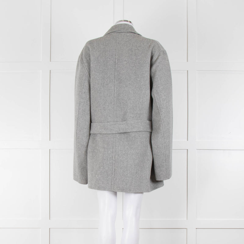 Acne Studios Grey Wool Double Faced Belted Jacket