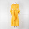 ME + EM Yellow Lace Belted Maxi Dress