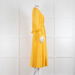 ME + EM Yellow Lace Belted Maxi Dress