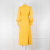 ME + EM Yellow Lace Belted Maxi Dress