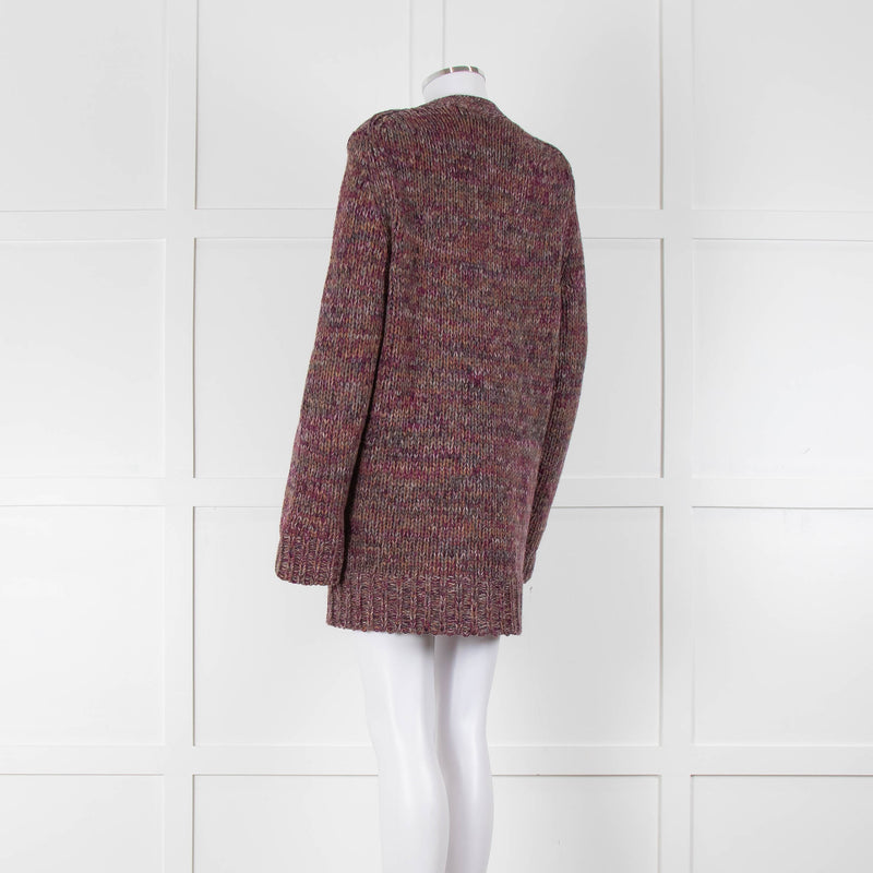 Chloe Purple Multi Cashmere Mix Cardigan