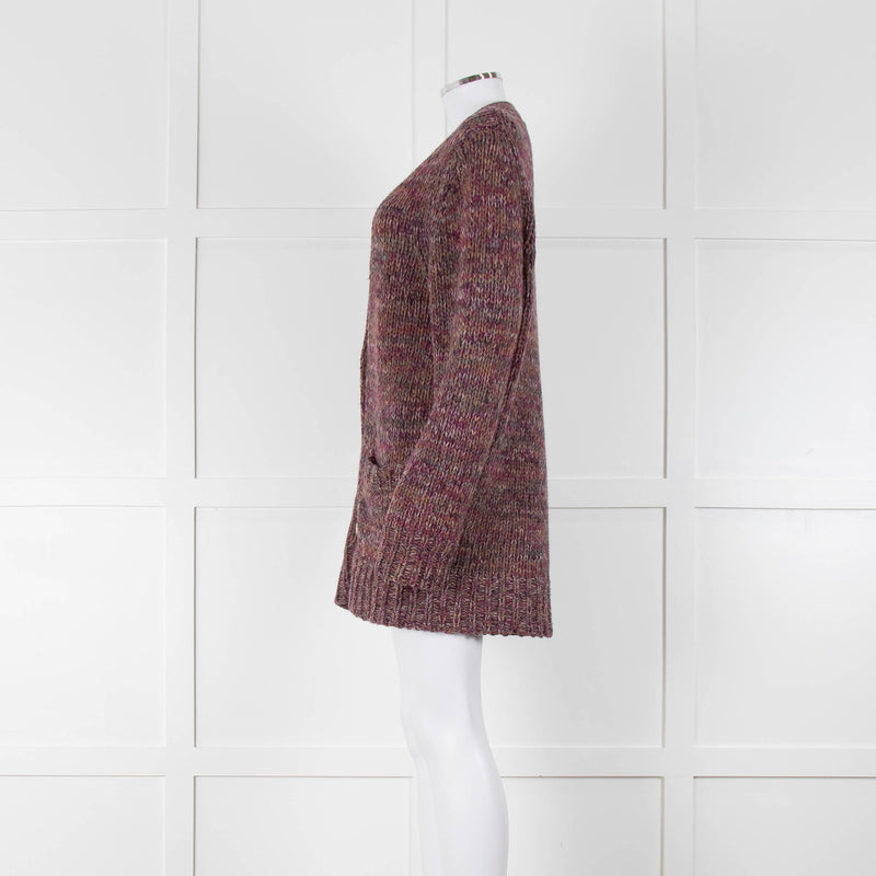 Chloe Purple Multi Cashmere Mix Cardigan