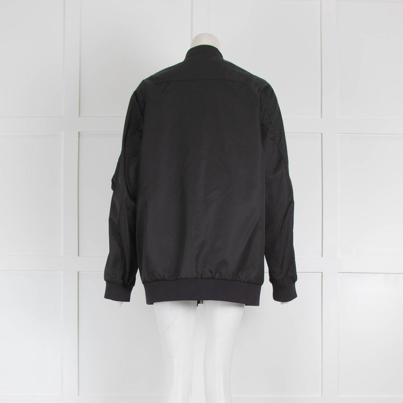 Acne Studios Black Nylon Bomber Jacket