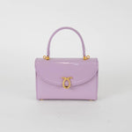 Launer London Lilac Iris Patent Leather Mini Bag