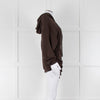 Diesel Brown Zip Up Bana Hoodie With Hem Detail