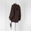 Diesel Brown Zip Up Bana Hoodie With Hem Detail