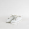 Kennel and Schemenger White Leather Trainer with Silver Studs