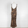 Raey Leopard Print Tie Shoulder Dress