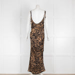 Raey Leopard Print Tie Shoulder Dress