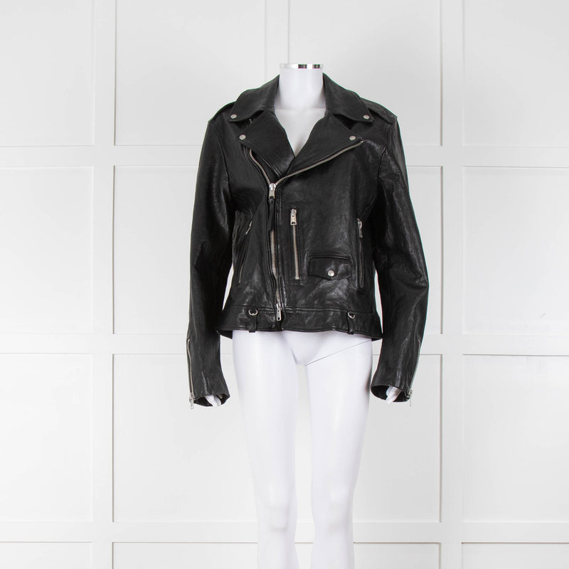 All Saints Black Sora Biker Jacket