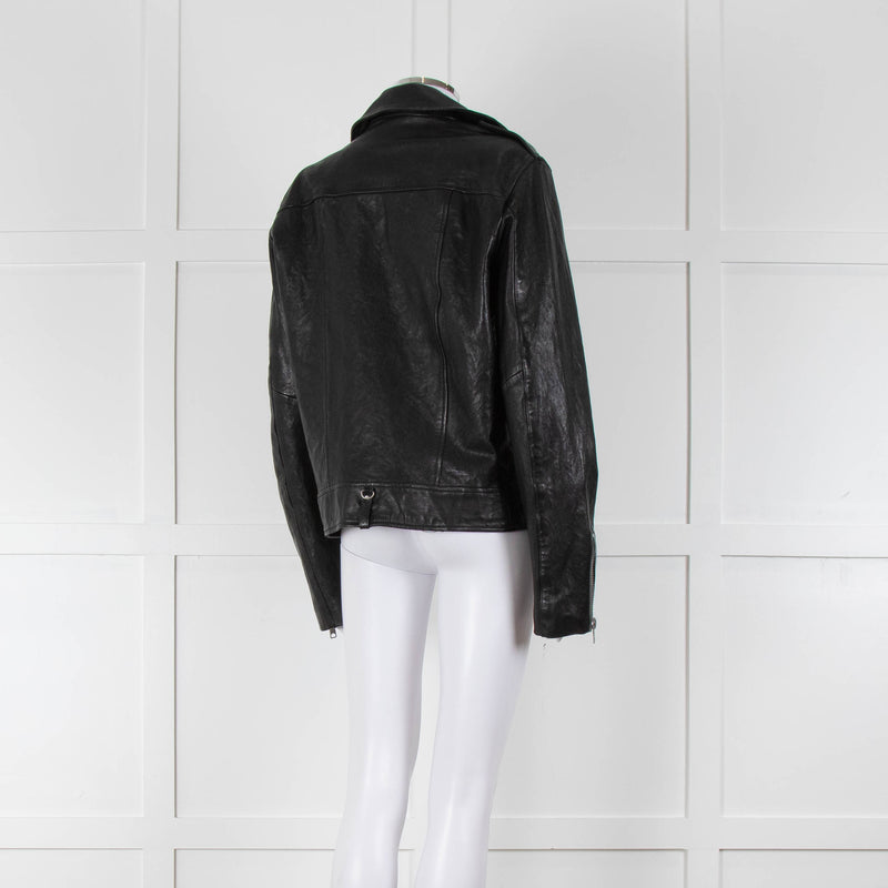 All Saints Black Sora Biker Jacket