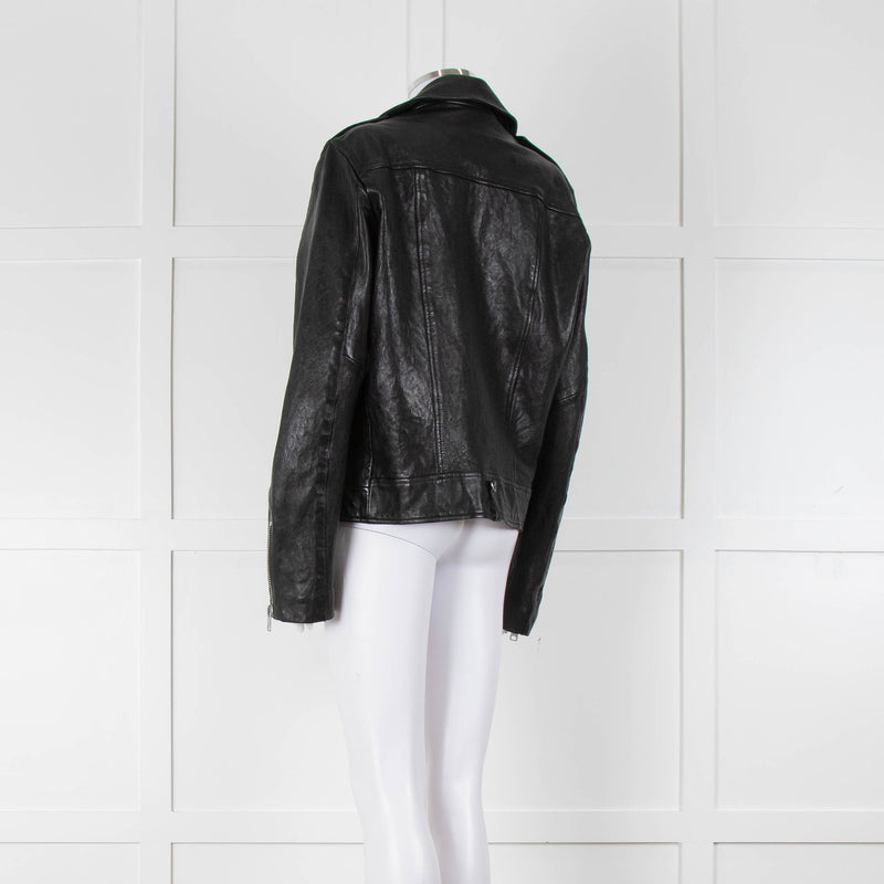 All Saints Black Sora Biker Jacket