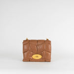 Mulberry Tabacco Brown Quilted Little Softie Pillow Bag