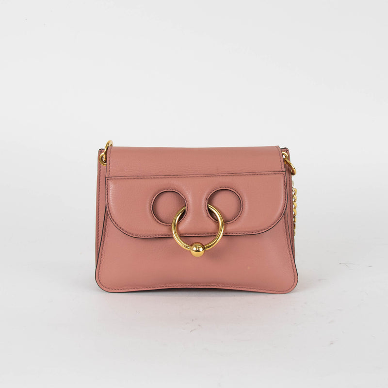 JW Anderson Dusty Pink Leather Pierce Crossbody Bag