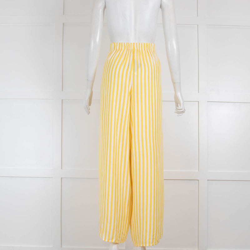 Echo Yellow and White Stripe Wraparound Trousers